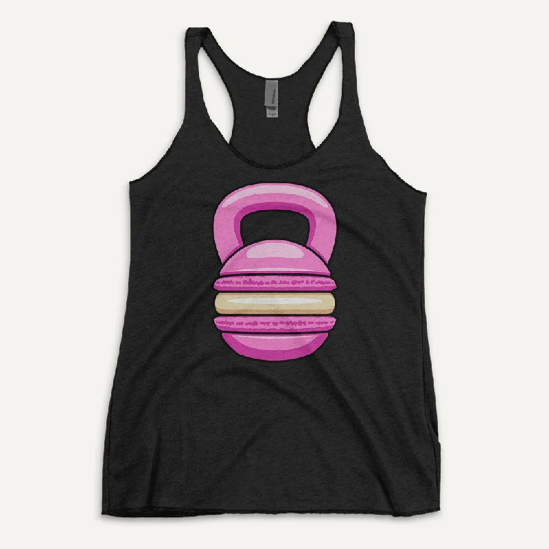 Pink Macaron Kettlebell Design Women’s Tank Top print tank top