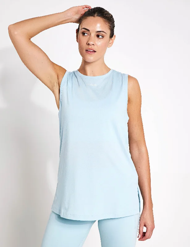Puma Fit Triblend Training Tank Top - Turquoise Surf seamless tank top