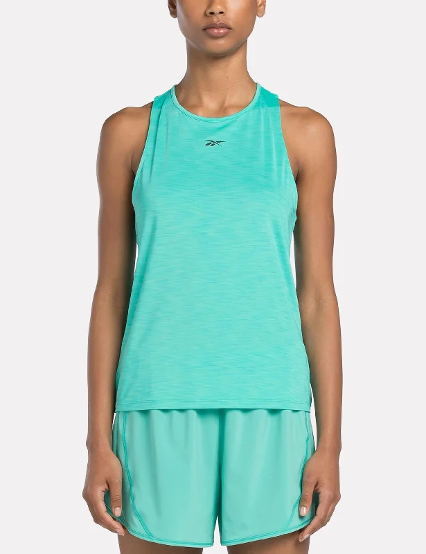 Reebok Chill Athletic Tank Top - Unleashed Green high neck tank