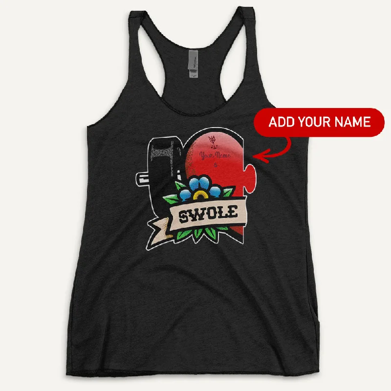 Swole Mates Personalized Women's Tank Top (Swole) fitted tank top