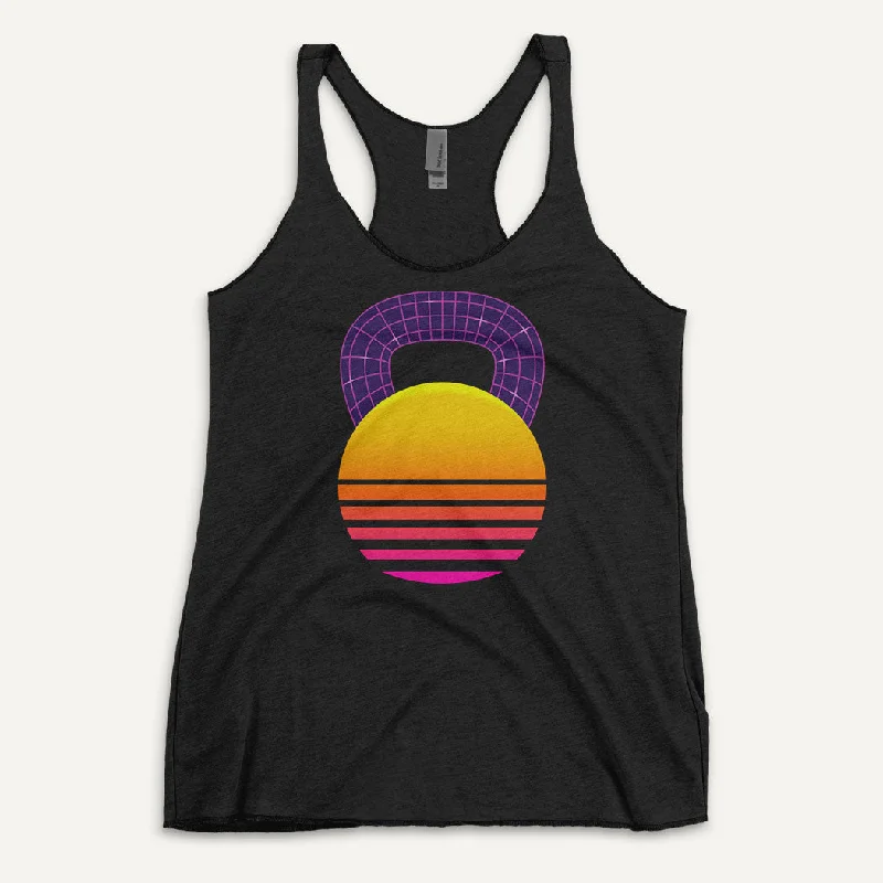 Synthwave Kettlebell Design Women’s Tank Top athletic tank top