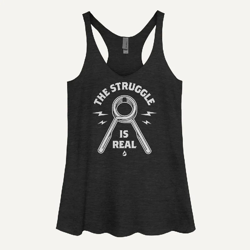 The Struggle Is Real: Spring Collar Women's Tank Top slim fit tank