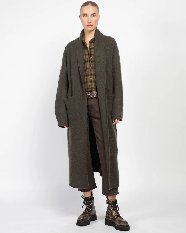 Cardigan Coat Welt Pockets Slit Pockets Flap Pockets