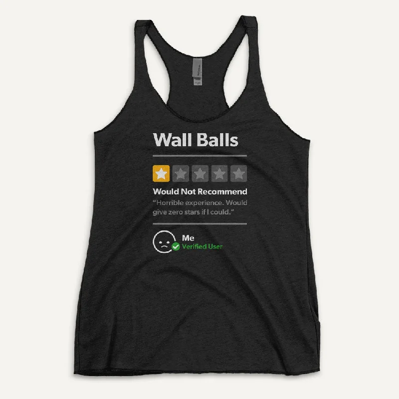 Wall Balls 1 Star Would Not Recommend Women's Tank Top charcoal tank top