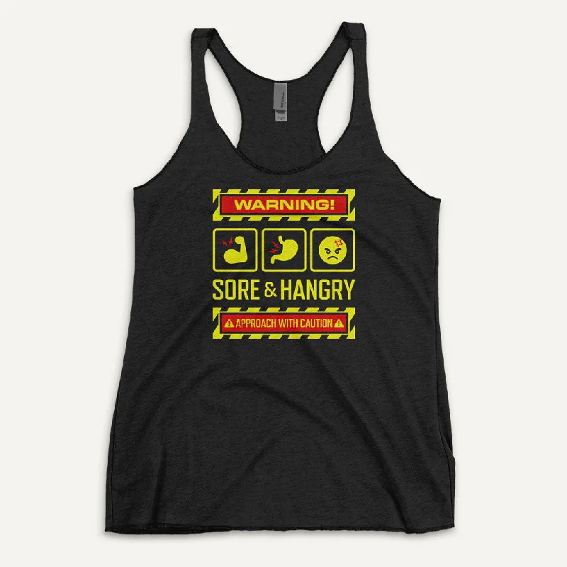 Warning Sore And Hangry Women’s Tank Top grey tank top