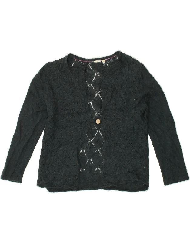 WHITE STUFF Womens Crop Cardigan Sweater UK 14 Medium Green Wool Layered Multi-layer Single Layer